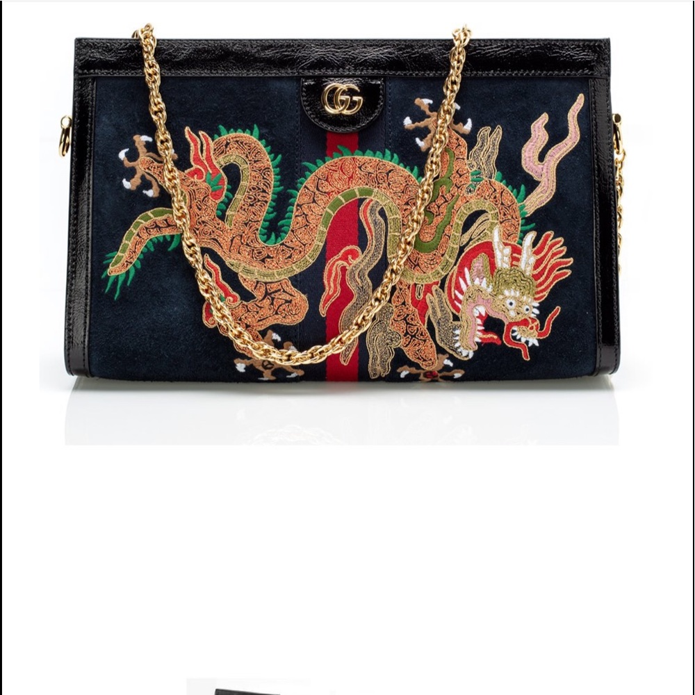 Gucci ophidia embroiled medium shoulder bag. Shows some light signs of wear.